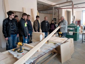 Прохождение студентами кафедры производственной практики на лесопильном предприятии, г. Хотьково, 2017 год